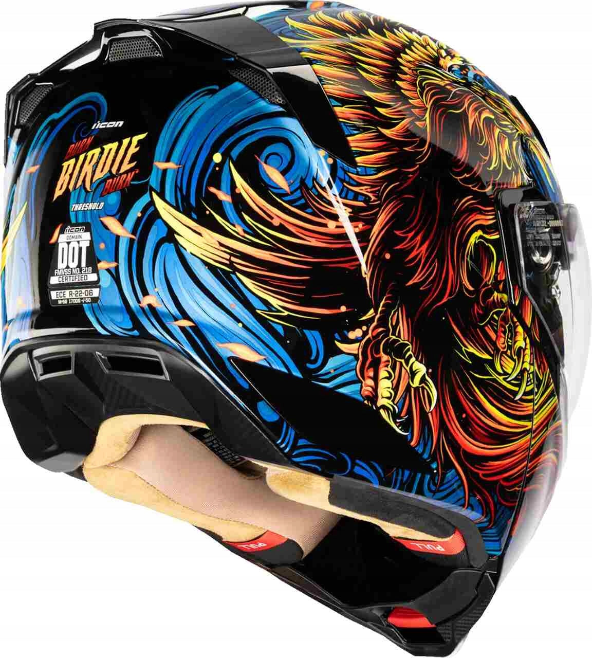 Icon Threshold Burn Birdie Burn Modular Helmet XS Size XS