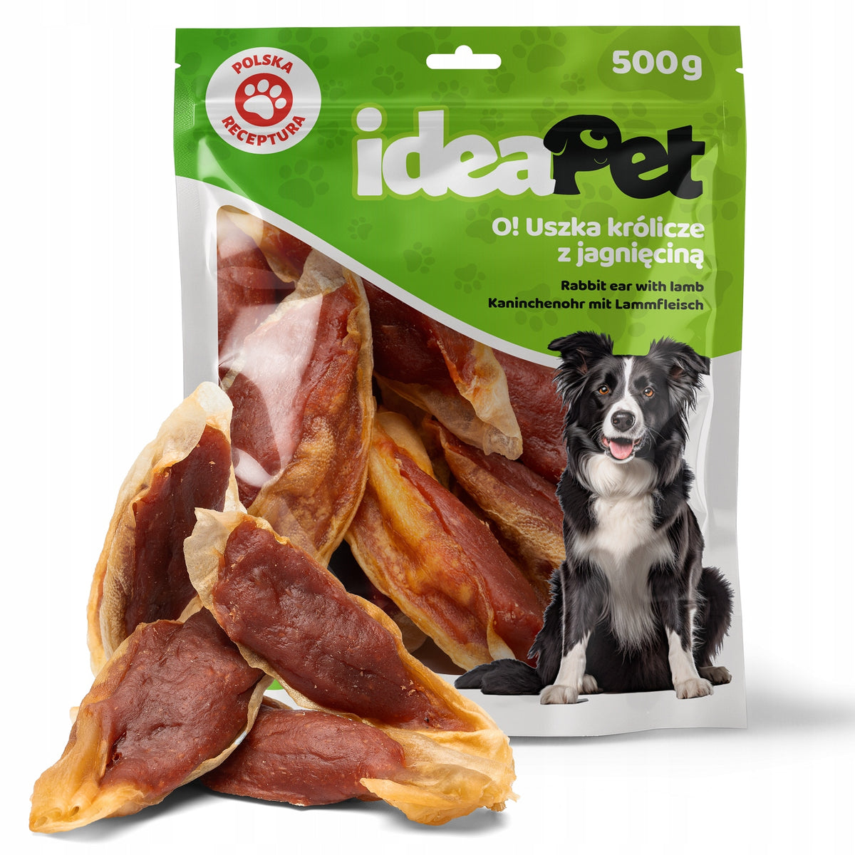 IdeaPet Rabbit Ears with Lamb 500g for Dog
