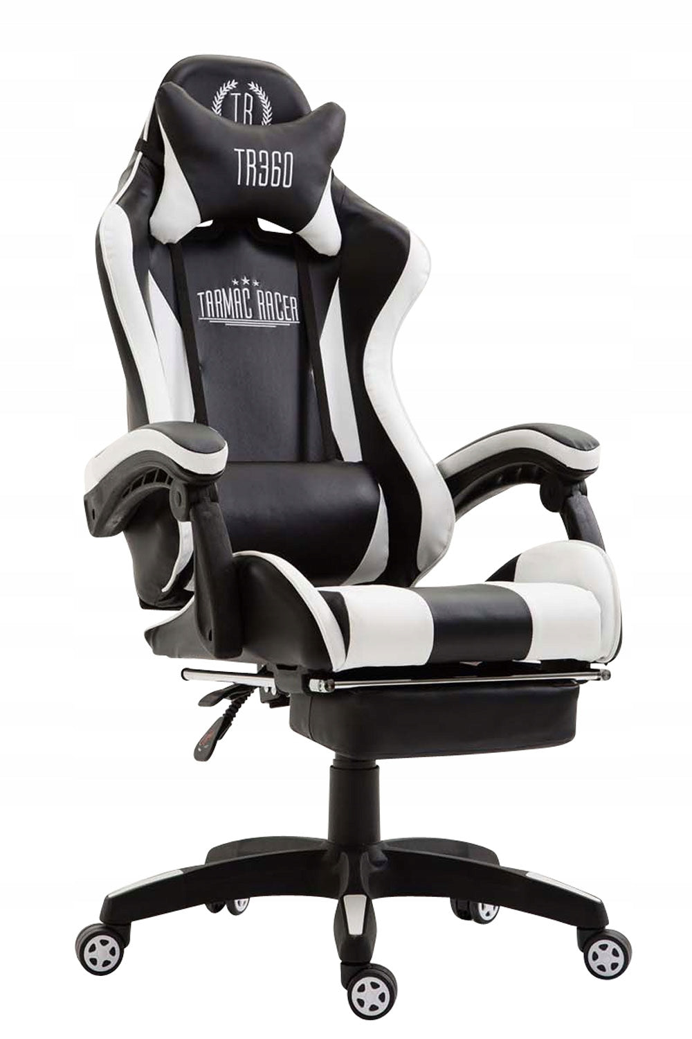 Ignite Faux Leather Office Chair, Black and White