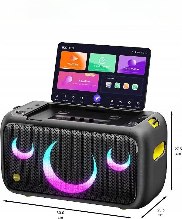 Ikarao Break X1 Karaoke Machine 460W Screen 13,3" 2 Microphones PA Pro Packaging status original