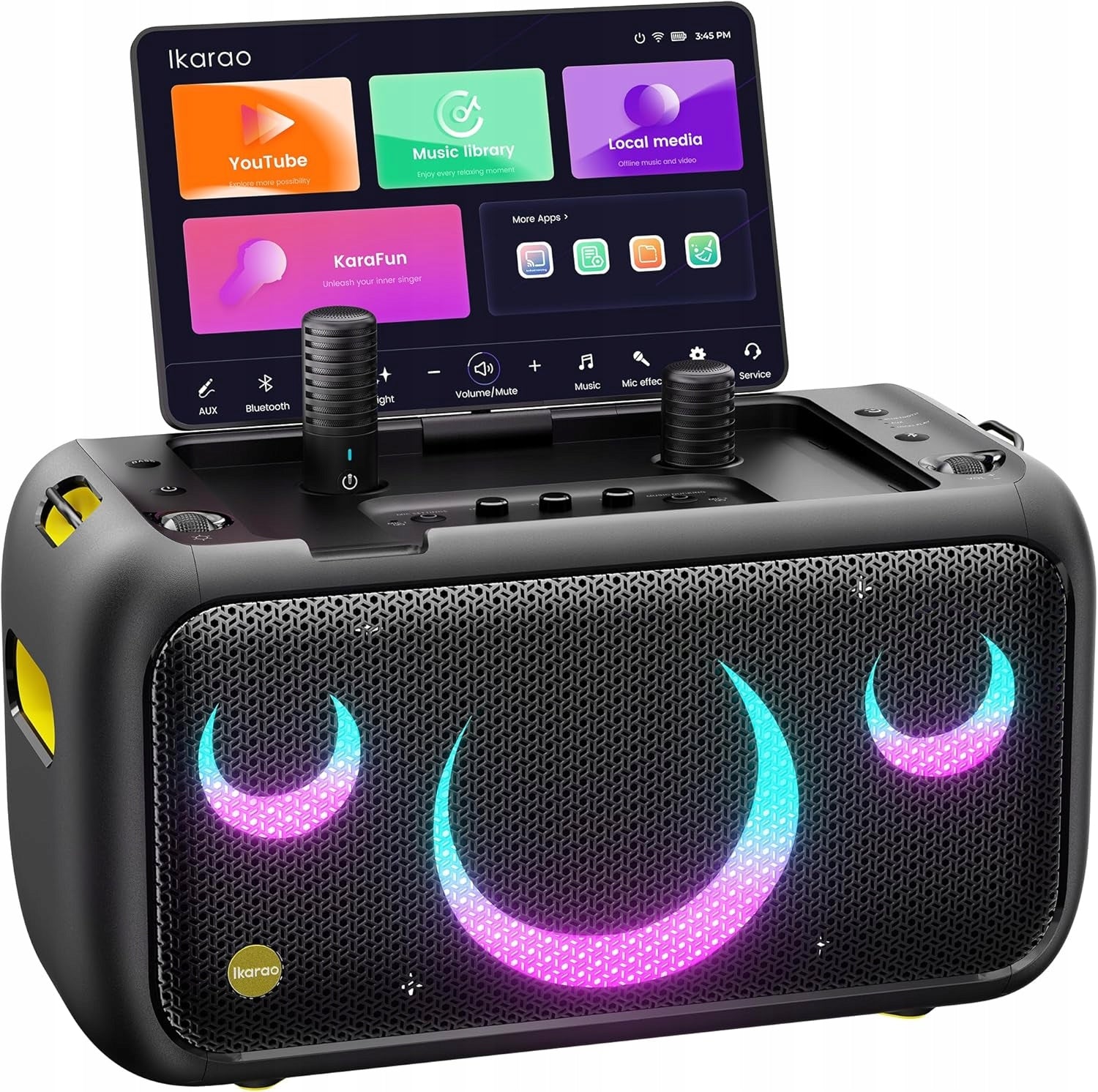 Ikarao Break X1 Karaoke Machine 460W Screen 13,3" 2 Microphones PA Pro