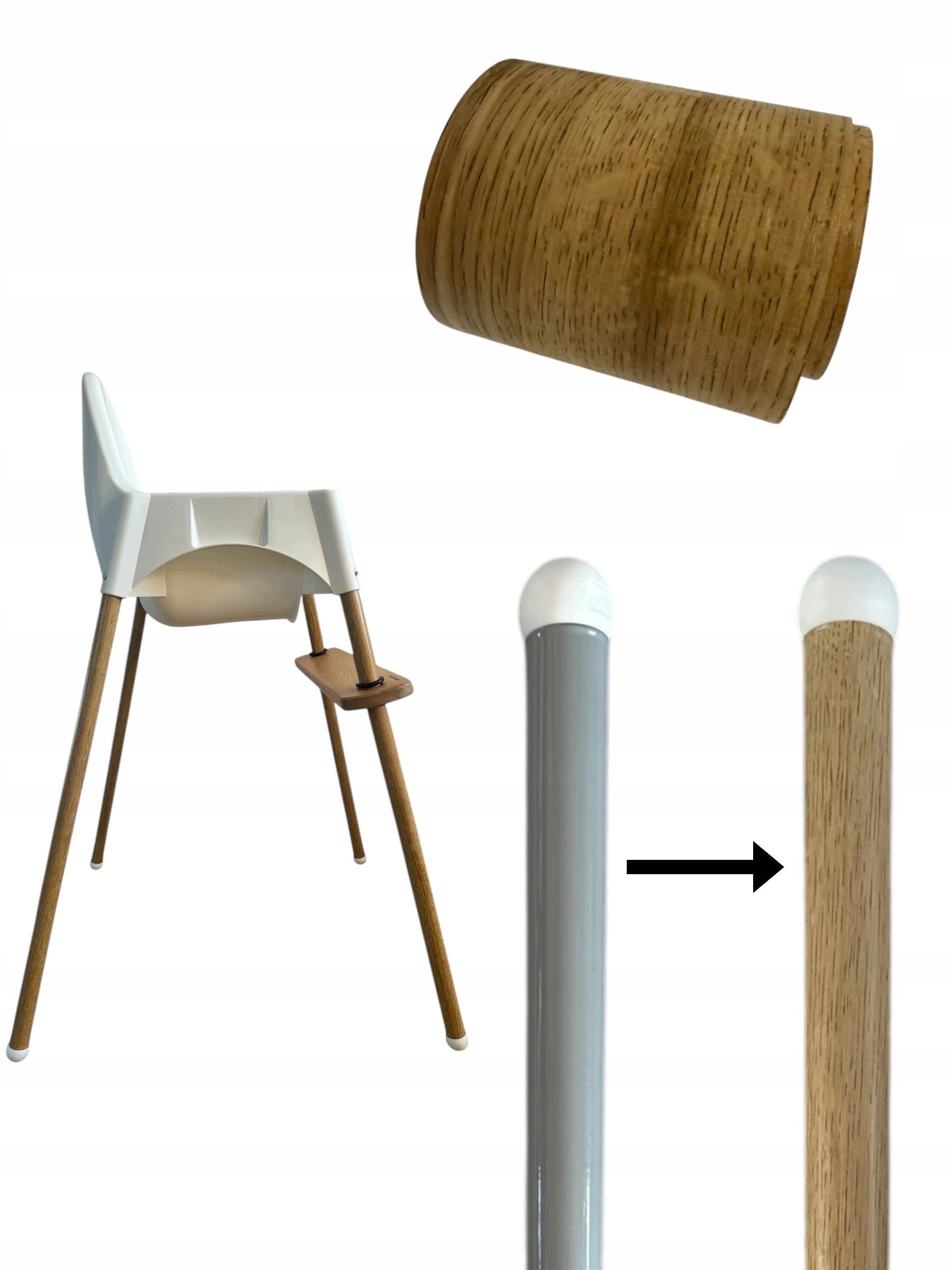 Ikea Antilop Natural Oak Chair Leg Veneer! Manufacturer code 1607202198