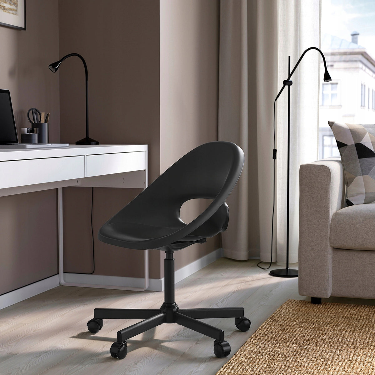 Ikea Eldberget swivel chair / Malskar dark grey/black Manufacturer code 593.318.47