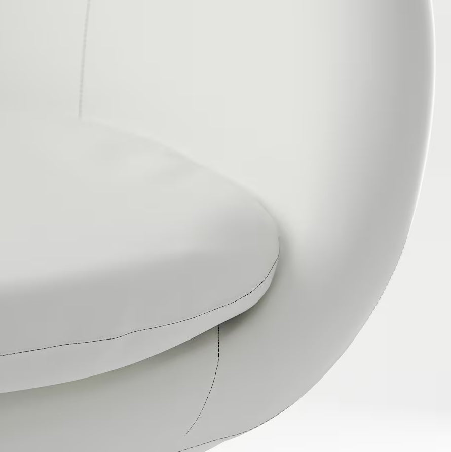 Ikea Skruvsta swivel chair 86 cm Ysane White / White Comfortable Stylish Manufacturer code 504.029.95