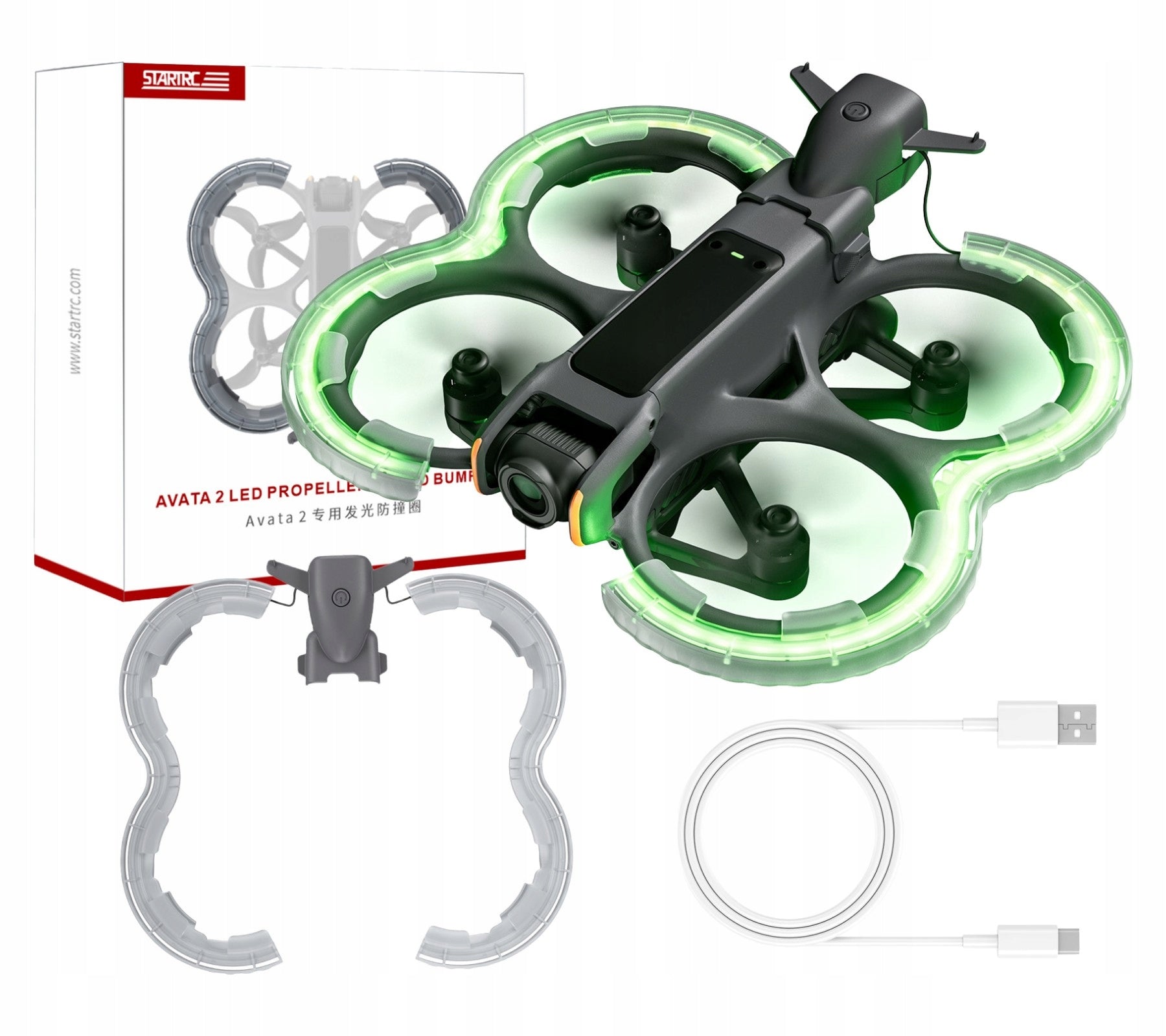 Illuminated Propeller Guard STARTRC for DJI Avata 2 LED Bumper Protection