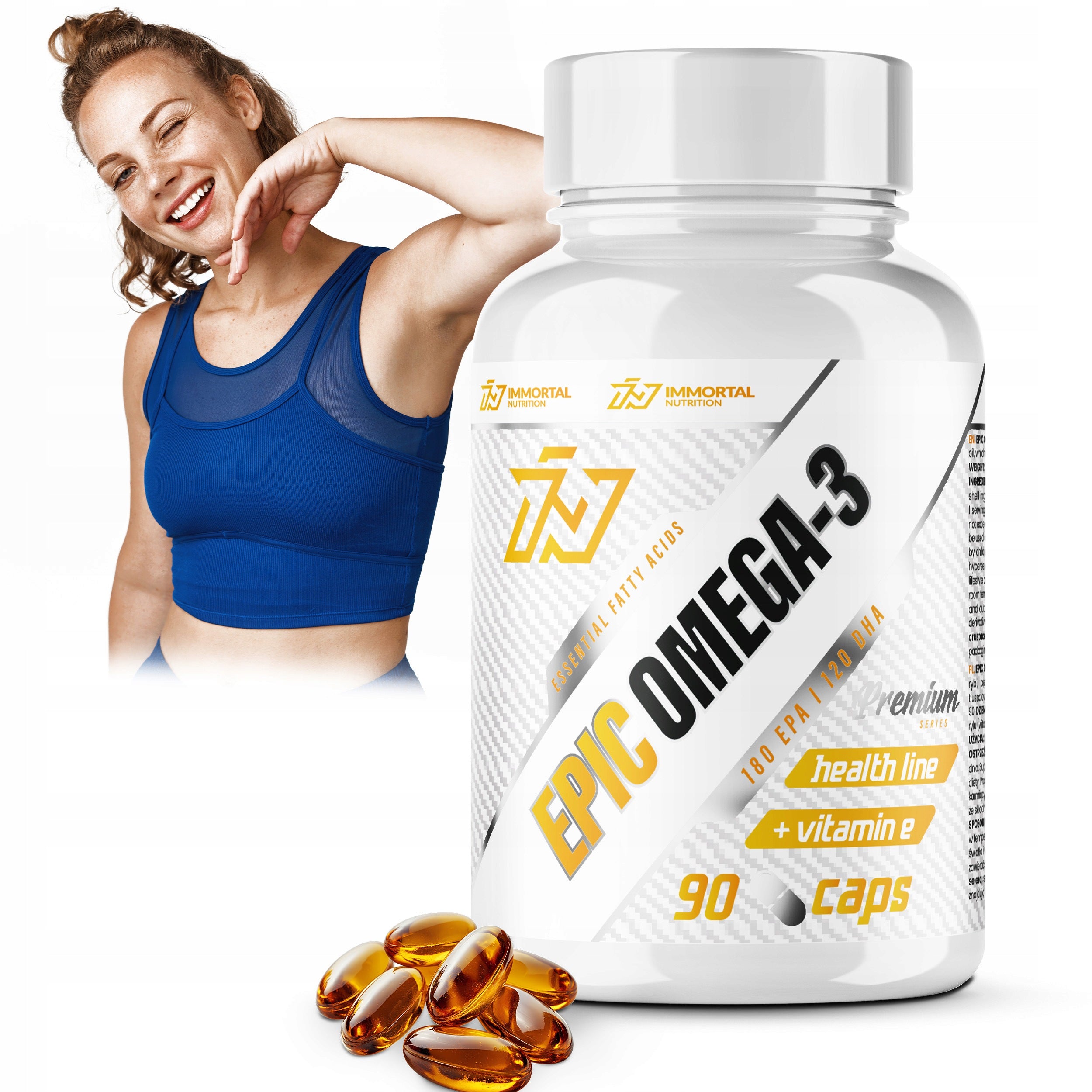 Immortal Epic Omega 3 1000mg 90 capsules EPA DHA OMEGA-3