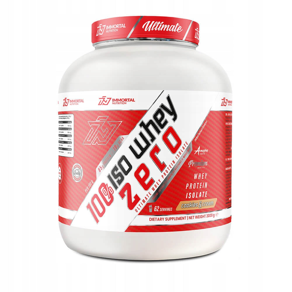 Immortal Iso Whey Zero 2000g PROTEIN WHEY ISOLATE WPI 2KG MUSCLE MASS Expiration date at least 1 year from the date of purchase
