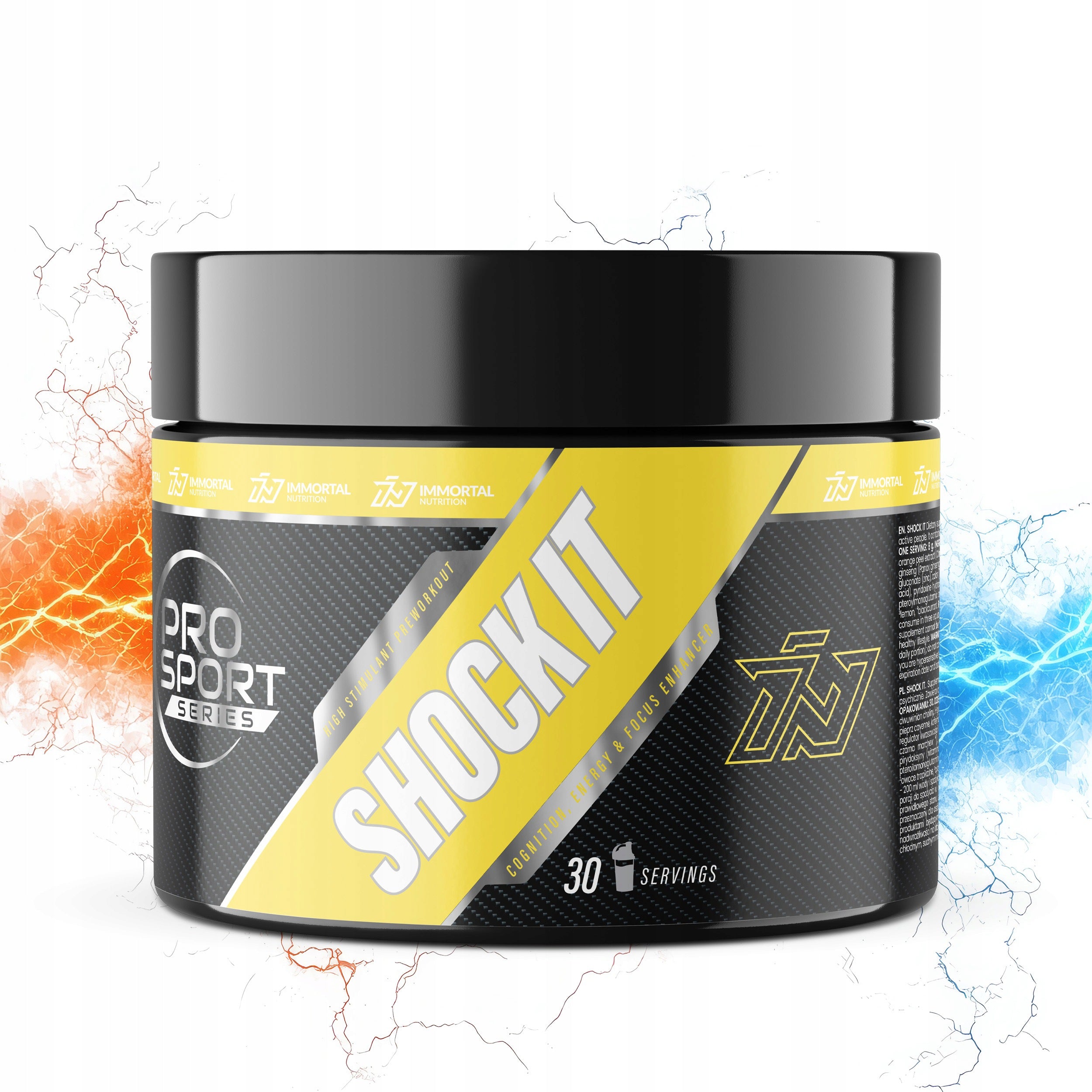 Immortal Shock IT 240g PRE-WORKOUT FAT BURNER SYNEPHRINE