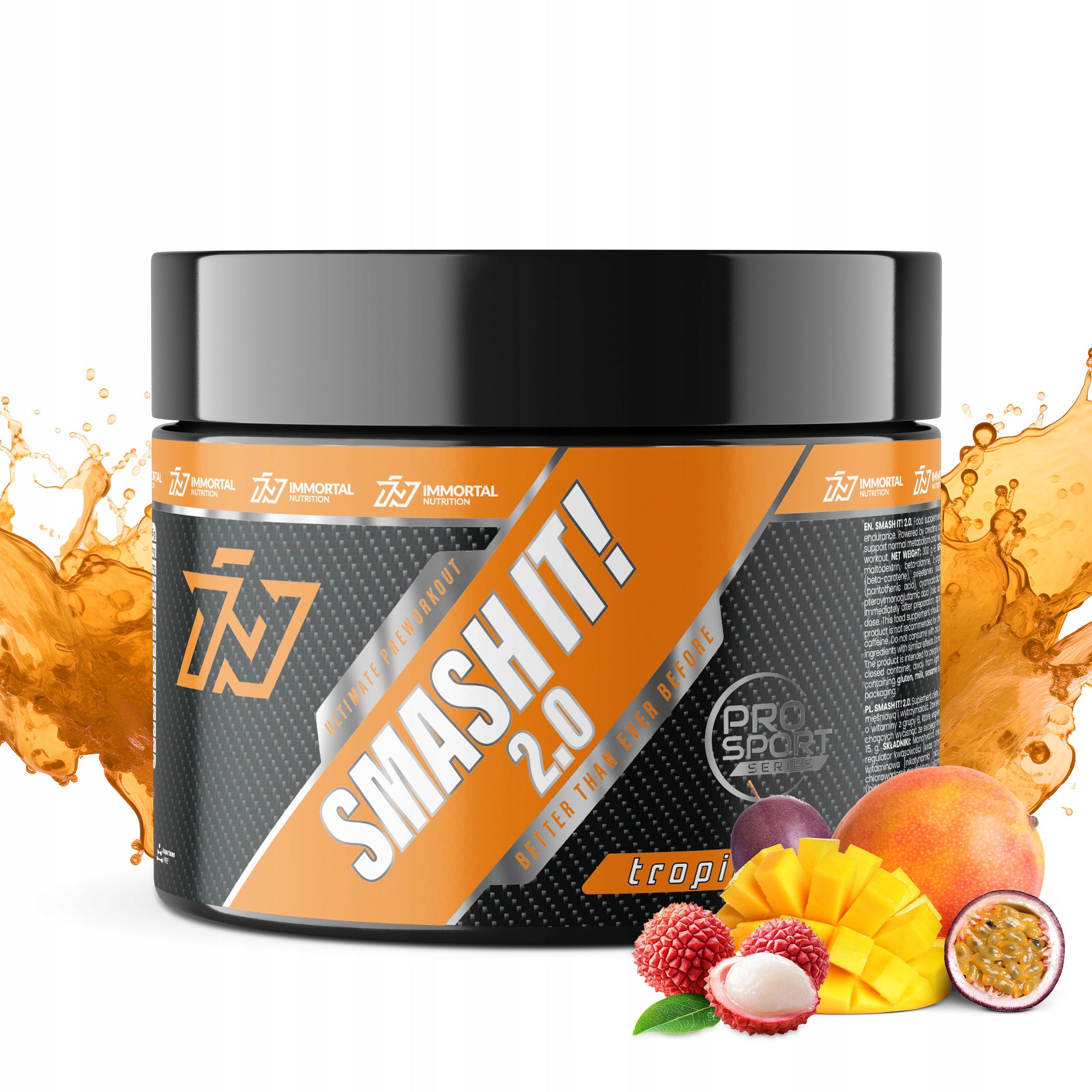 Immortal Smash IT 2.0 PRE-WORKOUT ENERGY STRENGTH CREATINE CITRULLINE 300g