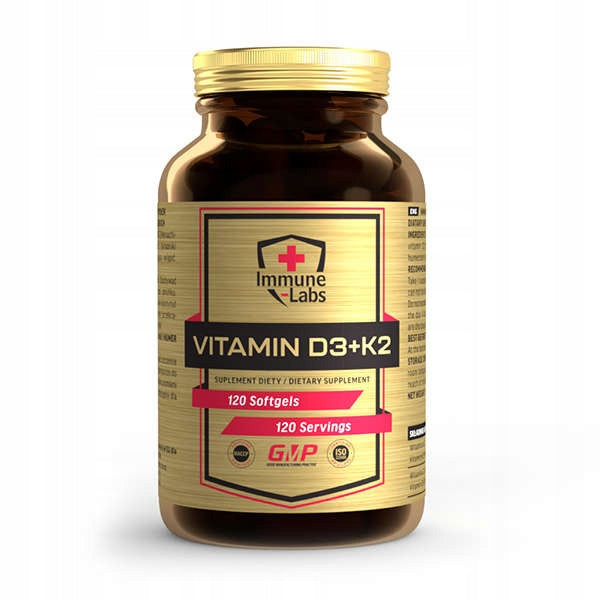 Immune-Labs 120cap Vitamin D3 + K2 in oil mk-7 2000iu 50ug Immunity