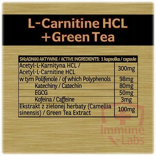 Immune-Labs 120k Acetyl L-Carnitine Green Tea L-carnitine Weight Loss Packaging status original