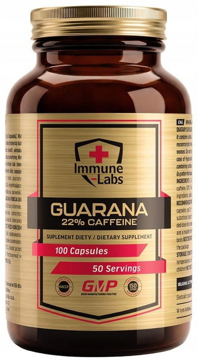 Immune-Labs GUARANA 22% CAFFEINE 100 capsules CAFFEINE
