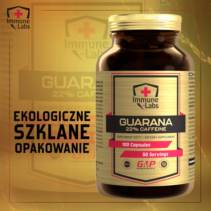 Immune-Labs Guarana Caffeine 200mg Stimulation Energy Focus Brand Immune-Labs
