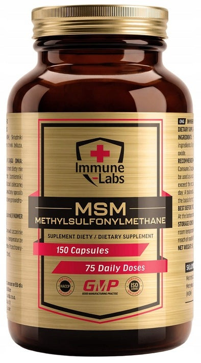Immune-Labs MSM 150 Organic SULPHUR Capsules Methylsulfonylmethane