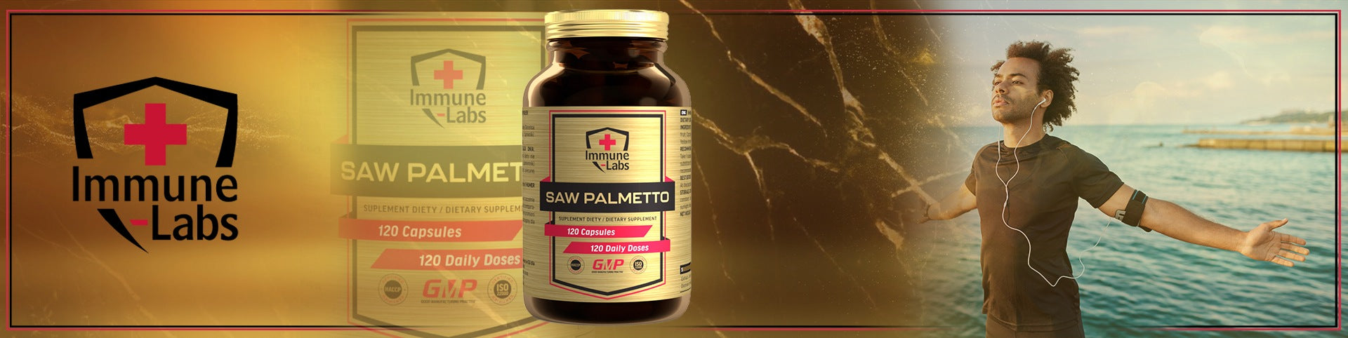 Immune-Labs SAW PALMETTO 450mg 120 Saw Palm Capsules Expiration date not specified