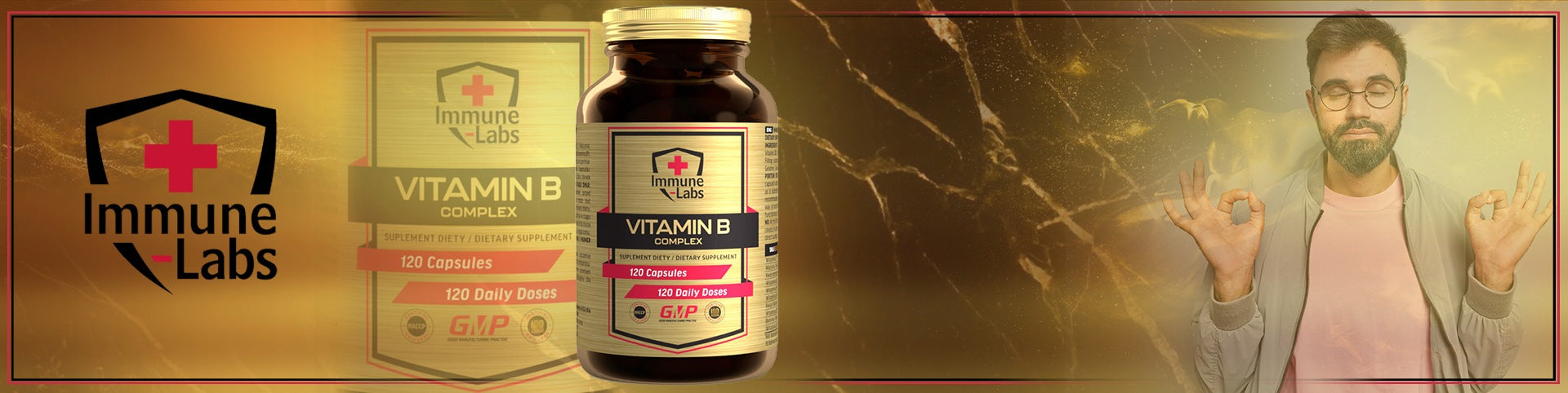 Immune-Labs VITAMIN B COMPLEX 120 capsules VITAMIN B Expiration date not specified