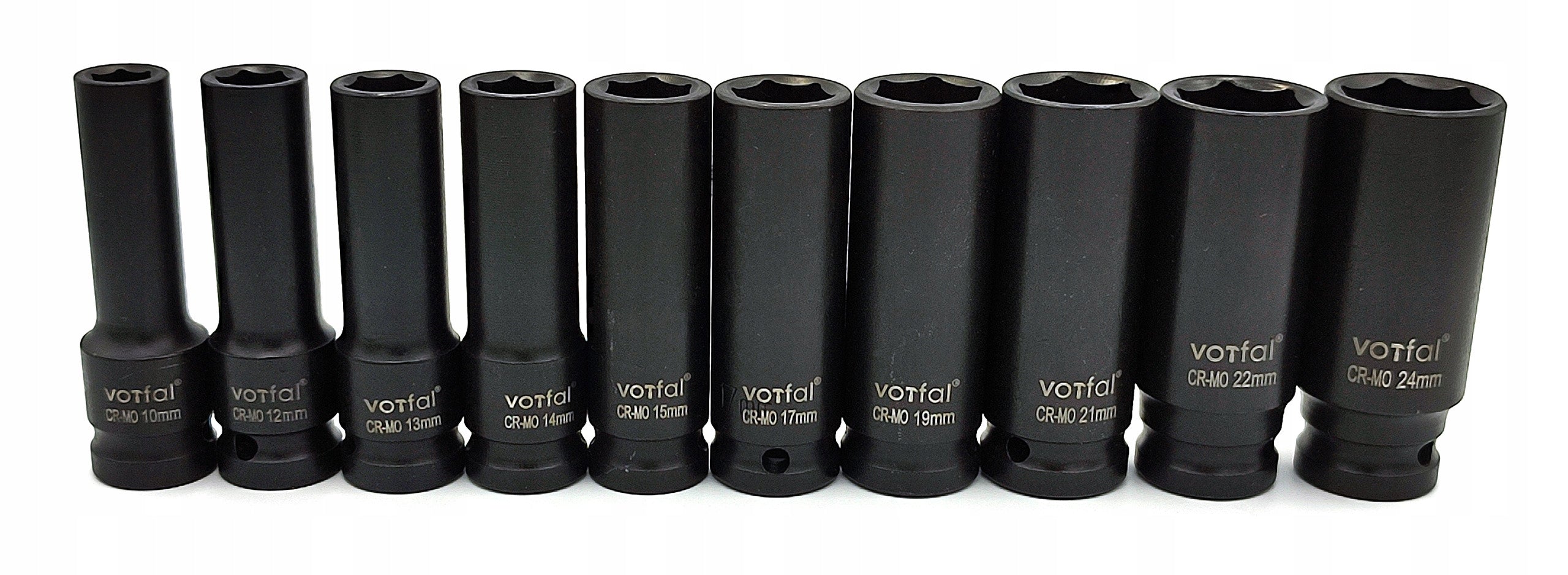 Impact Cap Set 1/2'' 10-24mm 10 el– Professional Socket Wrenches Brand Vorfal