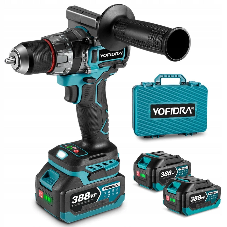 Impact Driver 13mm 94 Nm 2Speed Brushless YOFIDRA 18V LED Power supply rechargeable battery