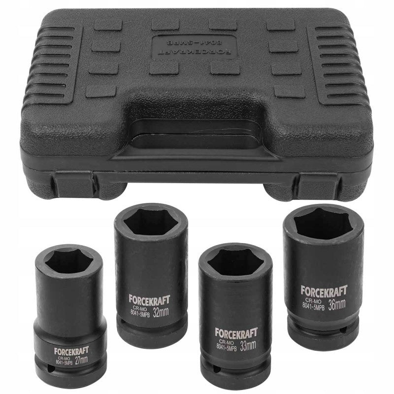 Impact Socket Set 1" 27-36mm 6-Angle Case