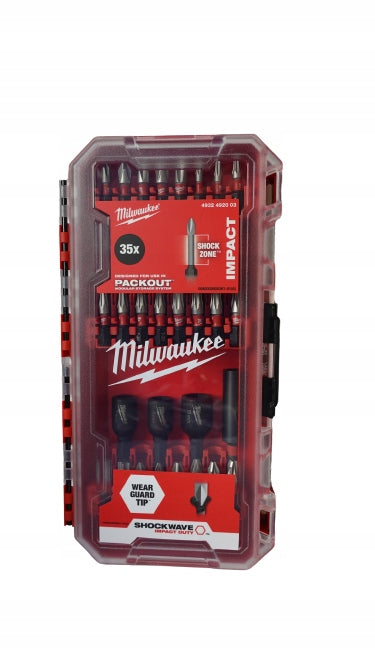 Impact bit set SHOCKWAVE 35 pcs Milwaukee 4932492003
