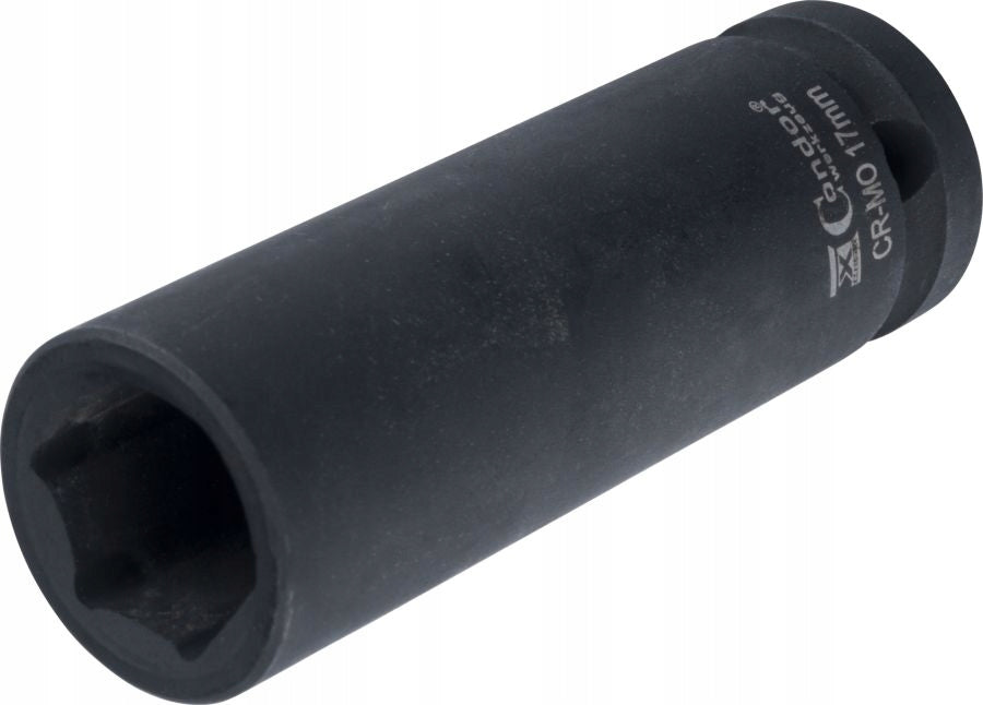 Impact socket 1/2" 17 mm, 6-point, long