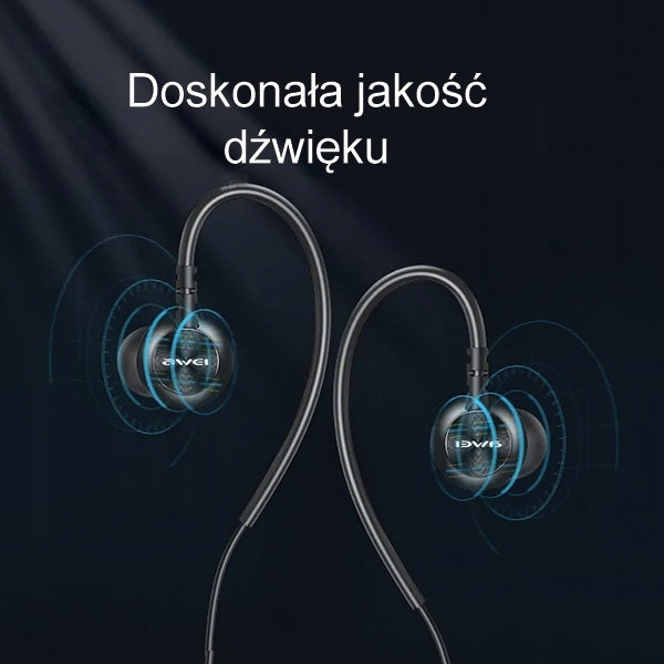 In-ear headphones AWEI L3 Stereo mini Jack 3.5mm Wired with remote control Manufacturer code 6954284003643