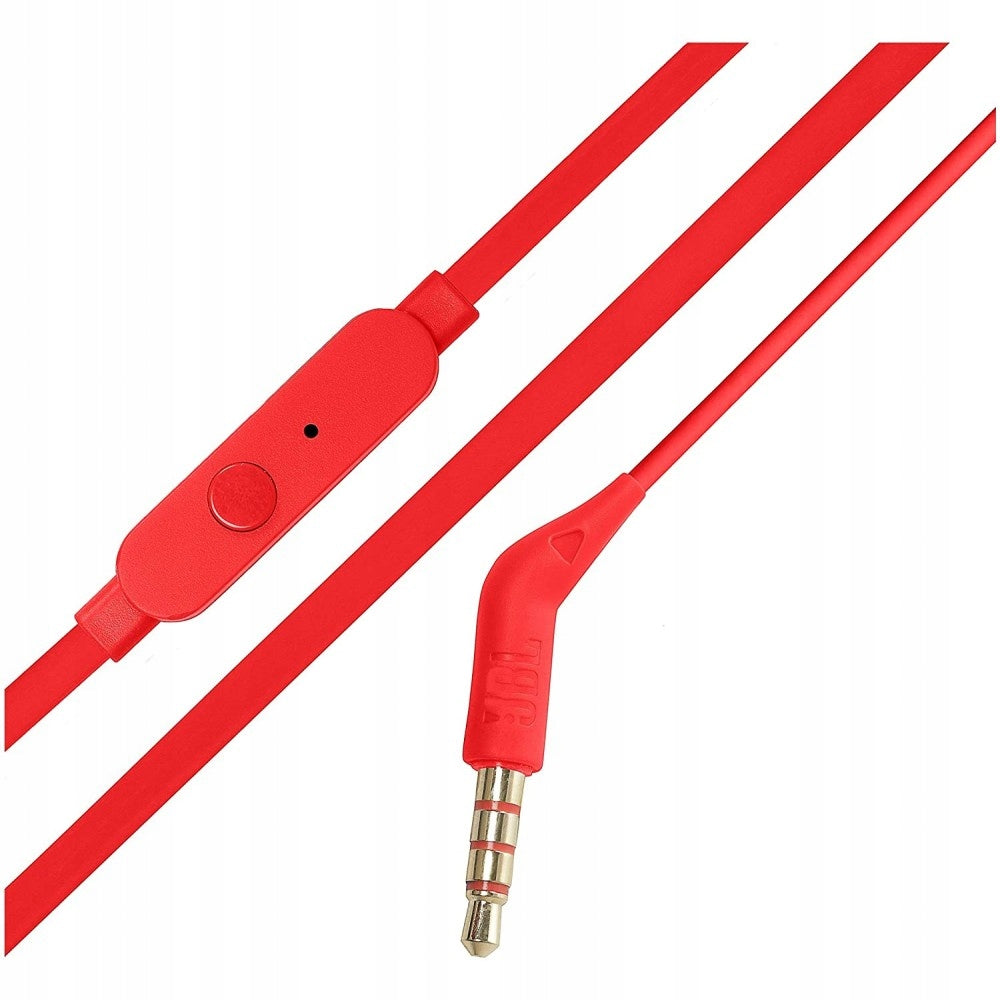 In-ear headphones JBL T110 in-ear microphone Manufacturer code JBLT110RED