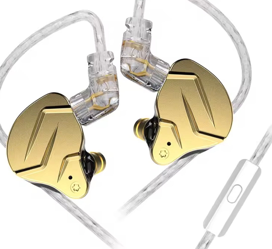 In-ear headphones monitors KZ ZSN PRO X improved sound microphone