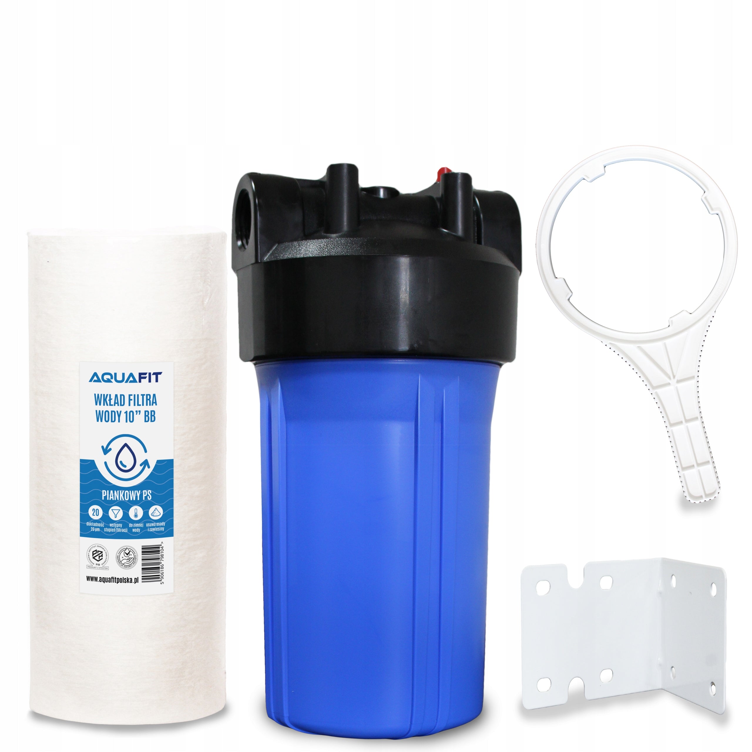 In-line water pre-filter 10'' BB 1" BIG BLUE body with Aquafit cartridge
