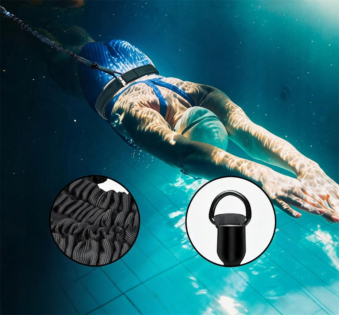 In-place swimming belt resistance rubber 2.5-7.5M ADJUSTABLE training Model Regulowany
