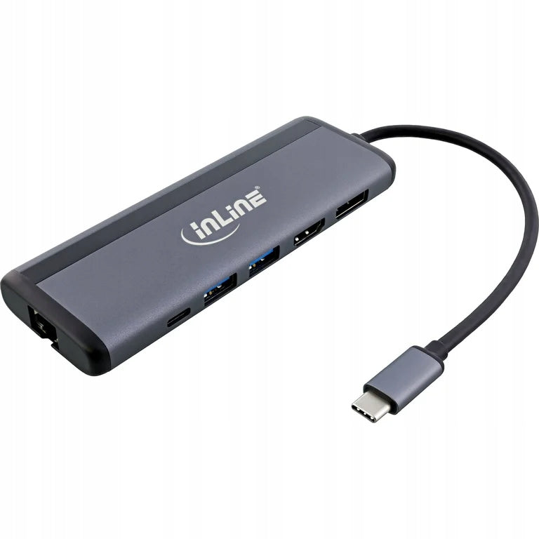 InLine 33278B USB Type-C hubs and hubs 1000 Mbit/s Grey