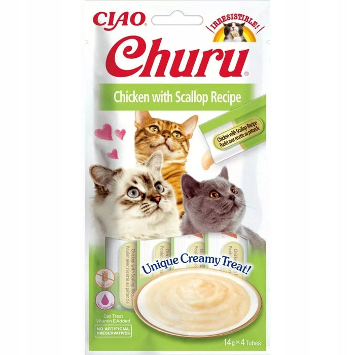 Inaba Ciao Churu for Cat Chicken Scallops 56g