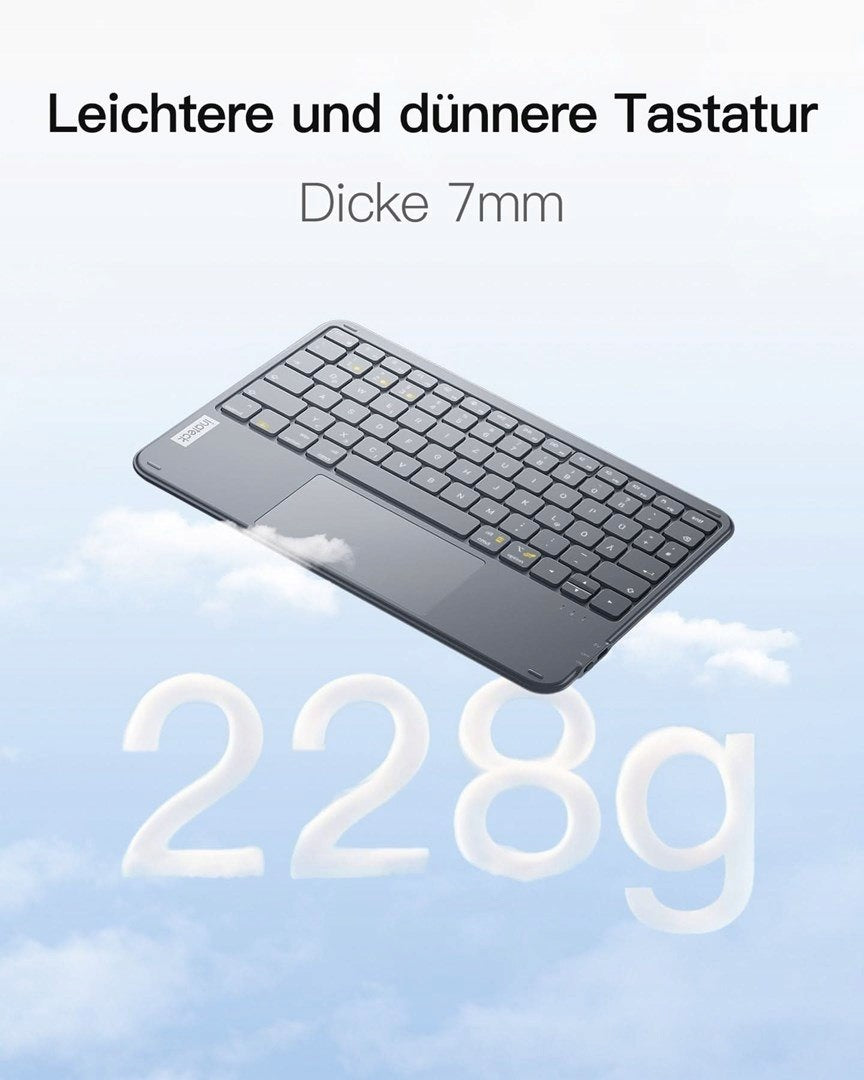 Inateck KB01105_GRAY keyboard for mobile devices QWERTZ Bluetooth Grey Manufacturer Inateck