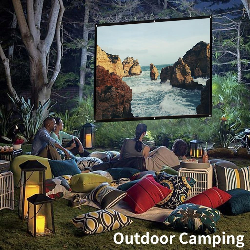 Inch Foldable Projector Screen HD Indoor Outdoor 120 in(265x149cm) 16:9 Model Portable wall mounted projector screen with hooks