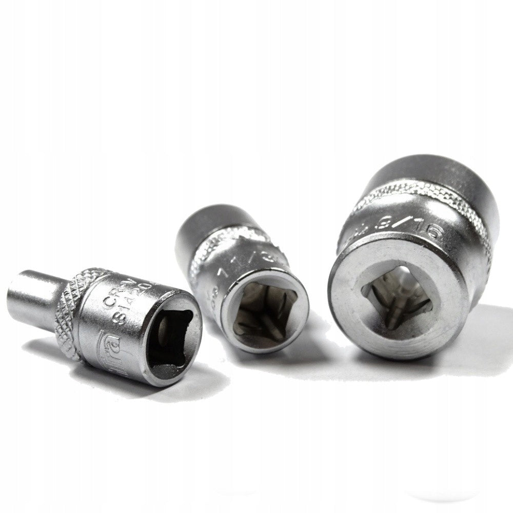 Inch sockets 9/16'-5/32' 12 angle 1/4' set of 12pcs. Packaging status original
