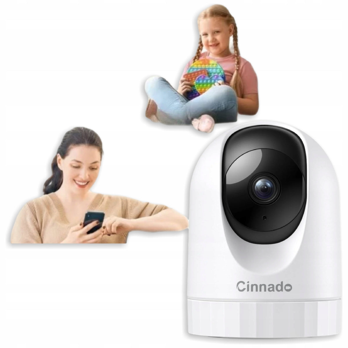 Indoor Camera Wifi 2k Home Monitoring Rotating Night Mode and Sound