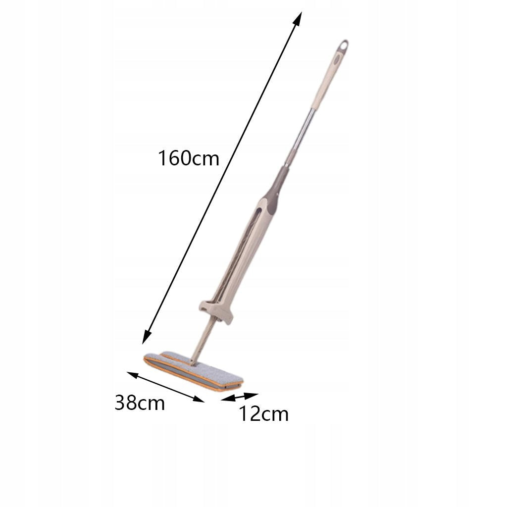 Indoor Flat Mop Micro Carbon Fiber Hand Washing Double Side 38x12cm Brand no brand