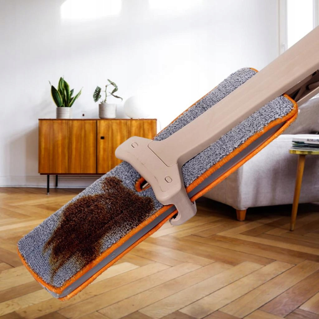 Indoor Flat Mop Micro Carbon Fiber Hand Washing Double Side 38x12cm Packaging status original