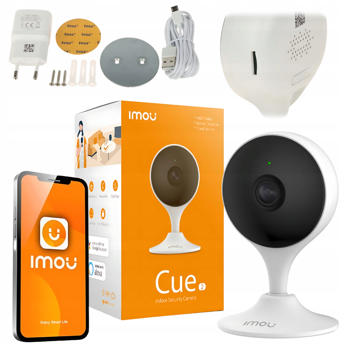 Indoor IP Camera Imou Cue 2 Full HD Wi-Fi Remote Viewing Monitoring Home
