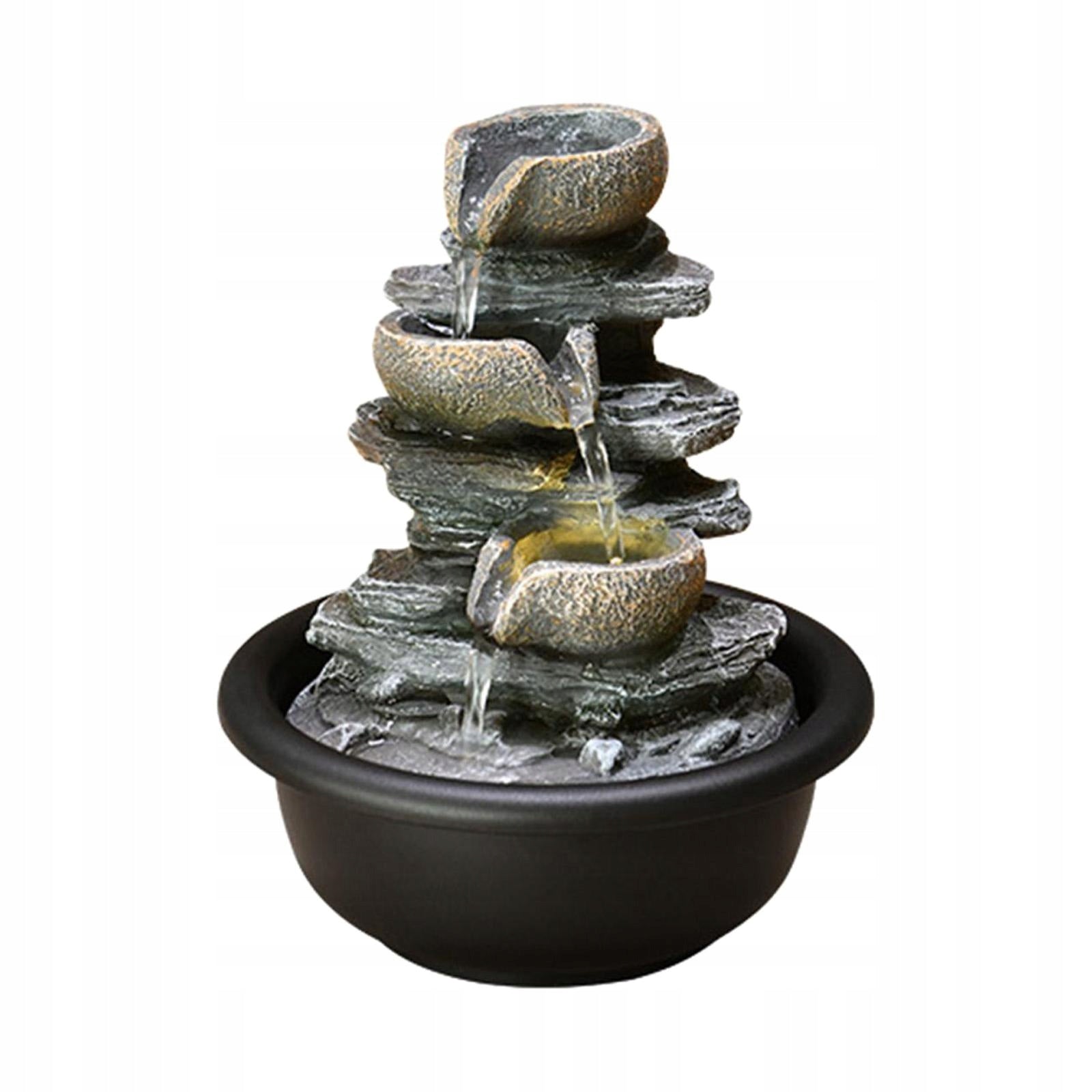 Indoor Water Fountains, Mini Waterfall Decor, Flowing Water Ornament Manufacturer code fenteer-53091600