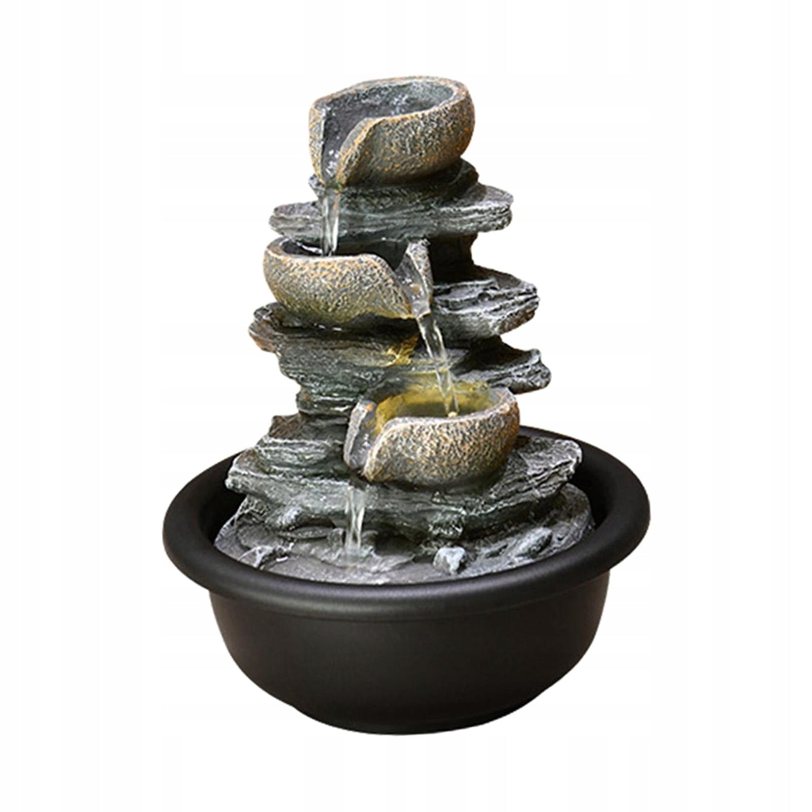 Indoor Water Fountains, Mini Waterfall Decor, Flowing Water Ornament Manufacturer no brand