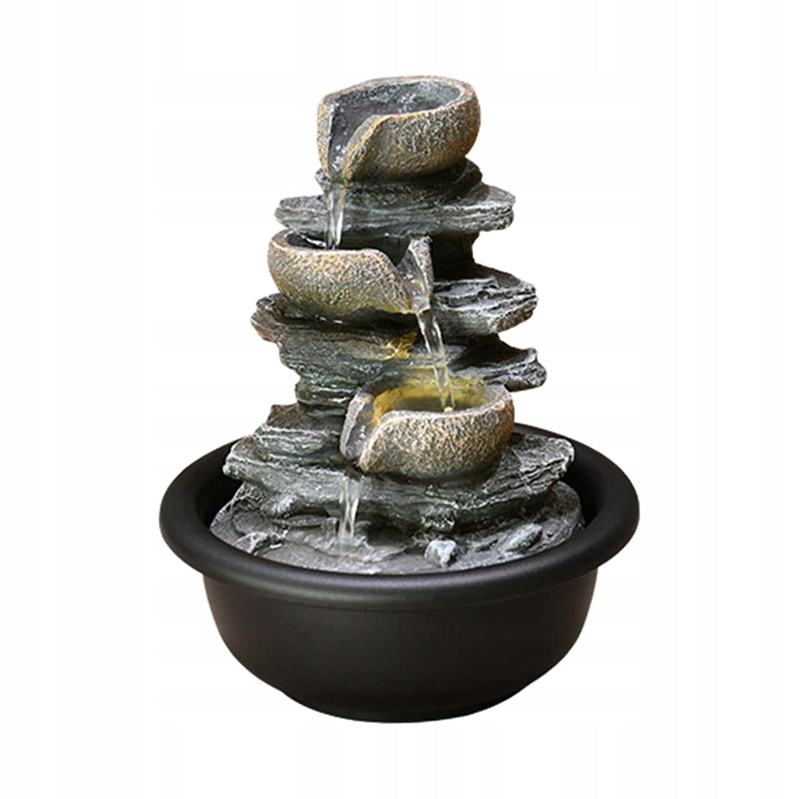 Indoor Water Fountains, Mini Waterfall Decor, Flowing Water Ornament