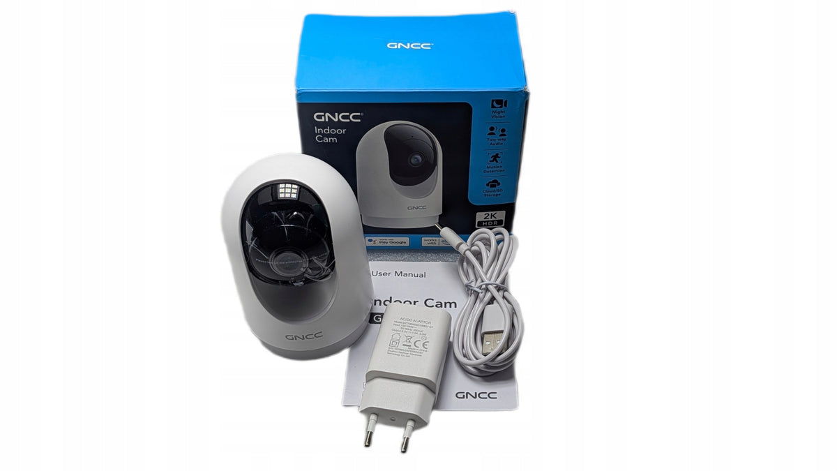 Indoor WiFi Camera 2K 3MP Baby Monitor Rotating 360 GNCC GP5