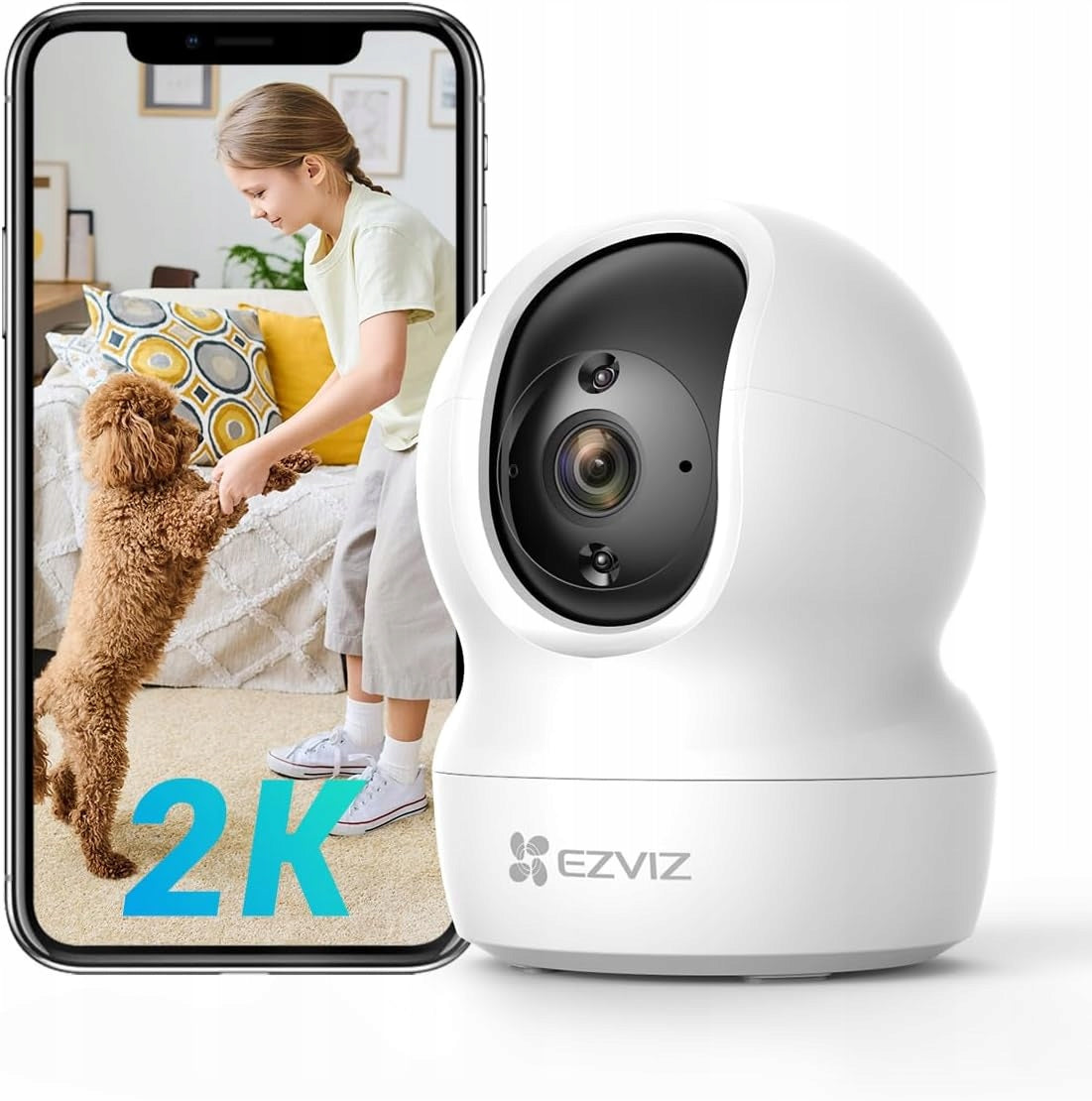 Indoor WiFi Camera EZVIZ CP1 Pro 3MP 2K Nanny Rotating 360° App