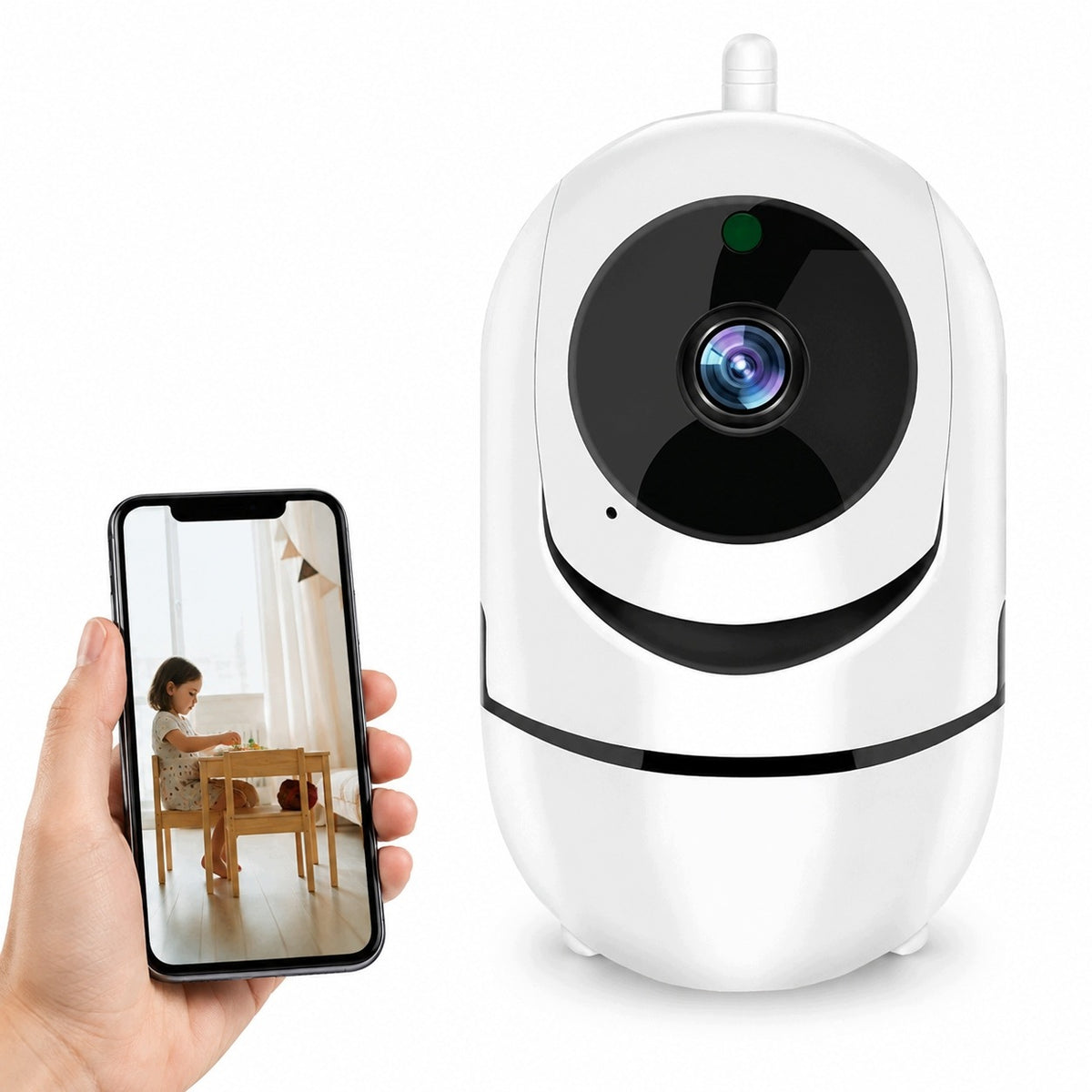 Indoor WiFi Camera Rotating 2MP Nanny Electronic Detection Packaging status original