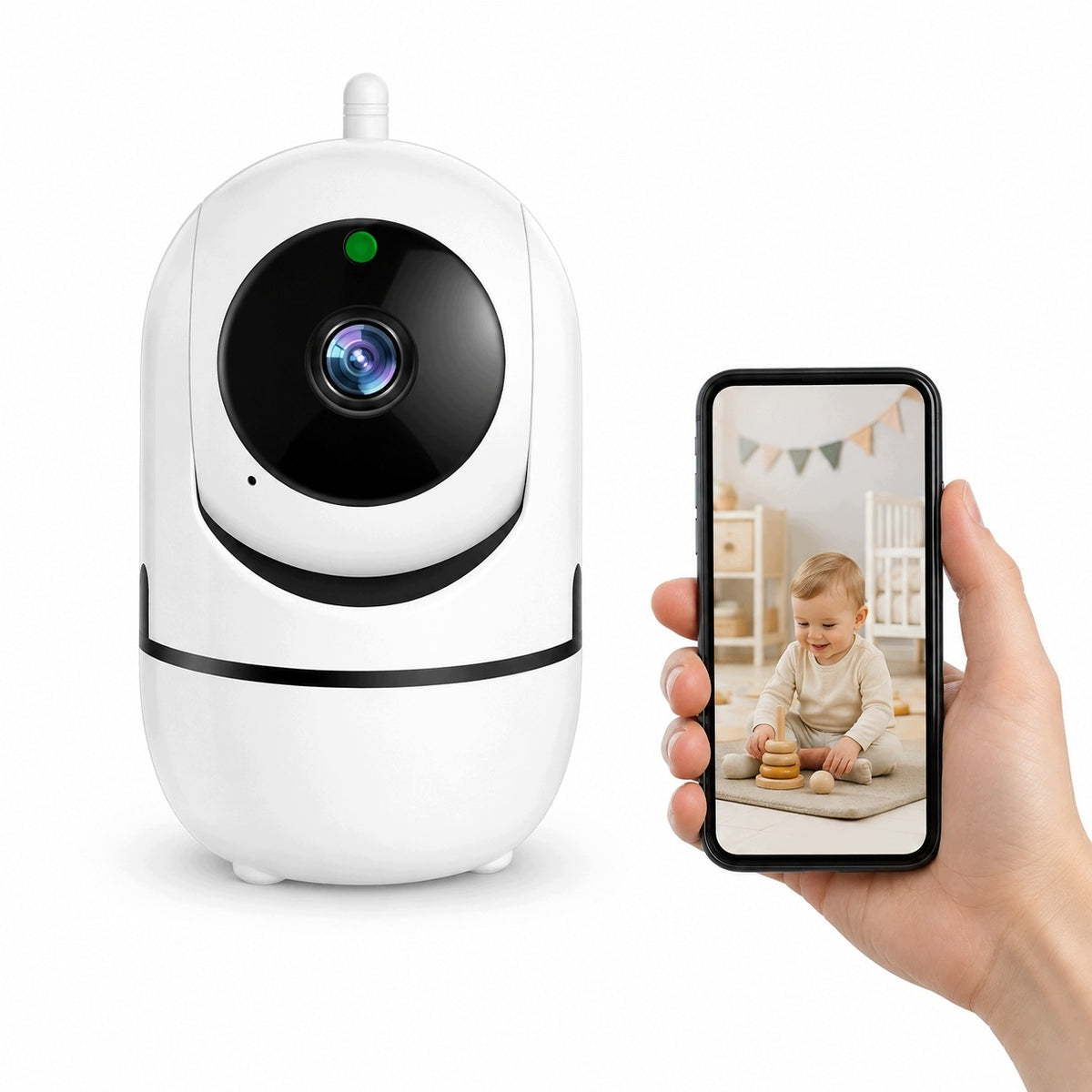Indoor WiFi Camera Rotating 2MP Nanny Electronic Detection