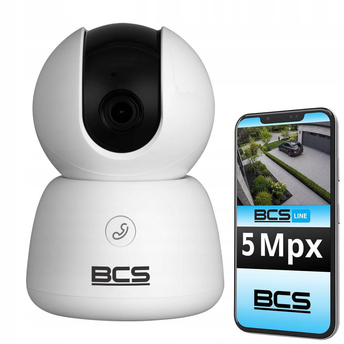 Indoor WiFi Rotating Camera for Home Baby Monitor 5Mpx BCS