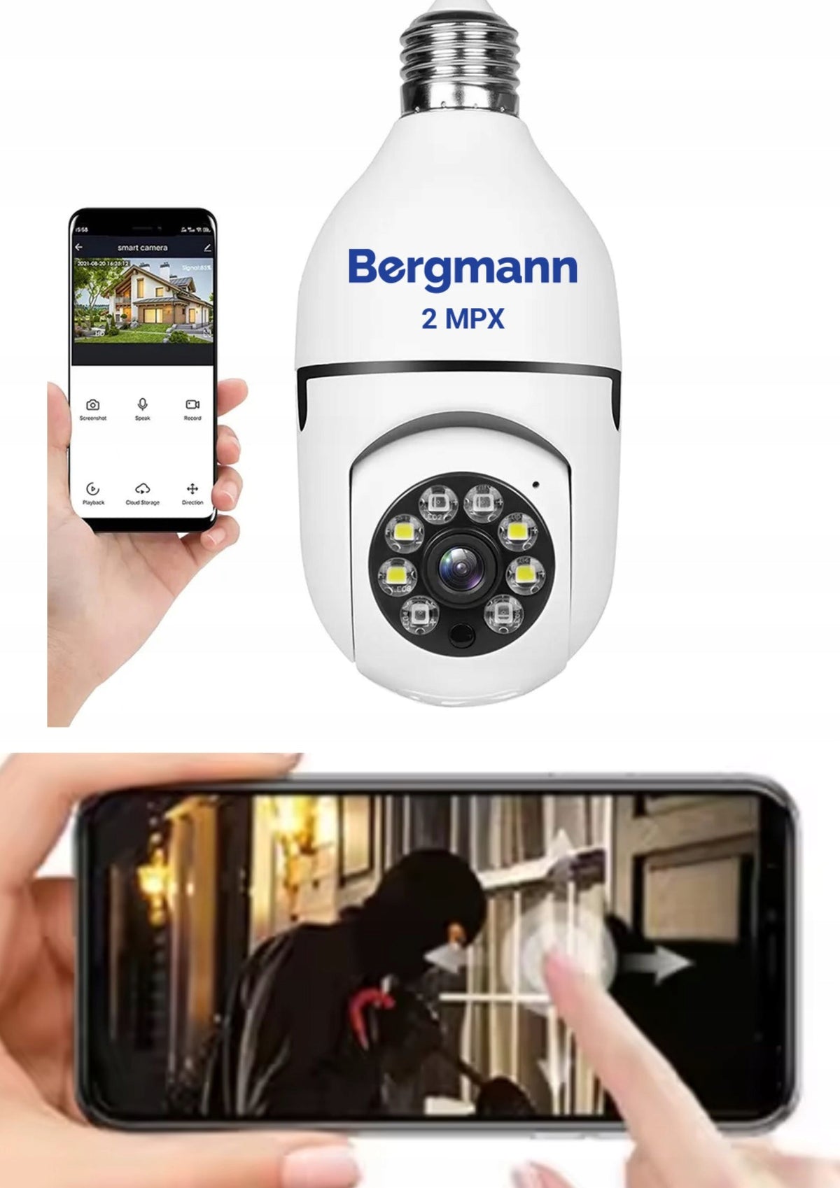 Indoor camera for observing apartment FullHD 2 mpx notifications