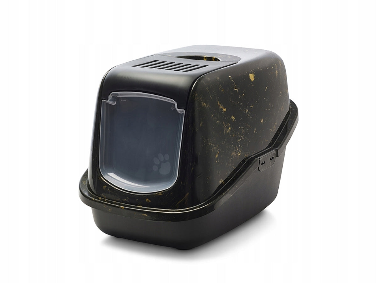 Indoor cat litter box Savic NESTOR Marble black gold marble black gold