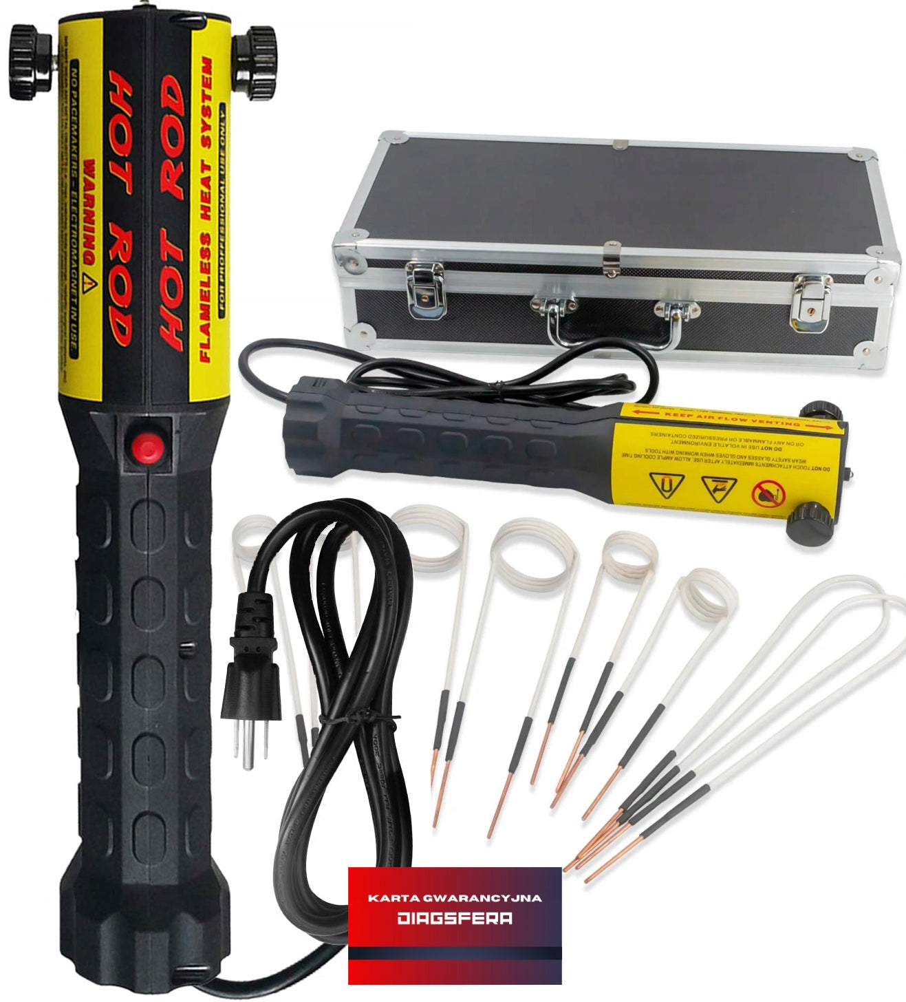 Induction heater for screws SOLARY H7 8 COILS, ALUMINIUM SUITCASE